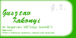 gusztav kakonyi business card